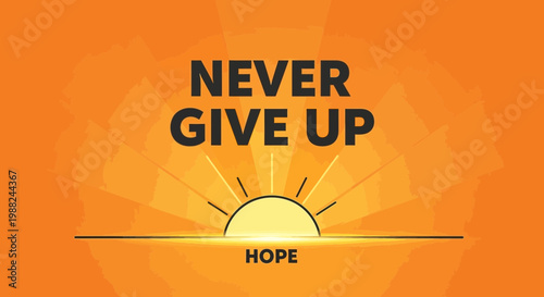 Inspiring Sunrise Illustration Emphasizing Perseverance and Encouragement to Foster Resilience