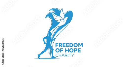 Inspiring Symbol Depicting Freedom, Hope, Charity Efforts, and Athletic Spirit Combined