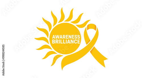 Inspiring Symbol of Awareness and Support Radiant With Sunny Brilliance and Hope