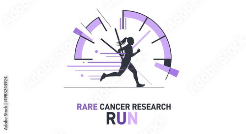 Inspiring Image Representing Speed, Dedication, and Action in Rare Cancer Research Runs