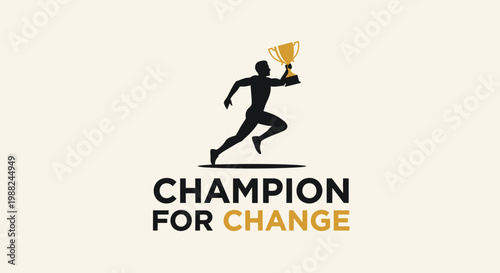 Inspiring Imagery: Champion Achieving Triumph, Promoting Positive Change With Success Vision
