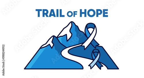 Inspiring Visual Depicting a Journey of Hope, Overcoming Obstacles, and Resilience.