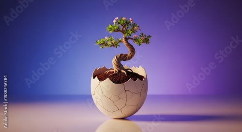 Dragon emerging from egg a whimsical fantasy art piece with detailed textures