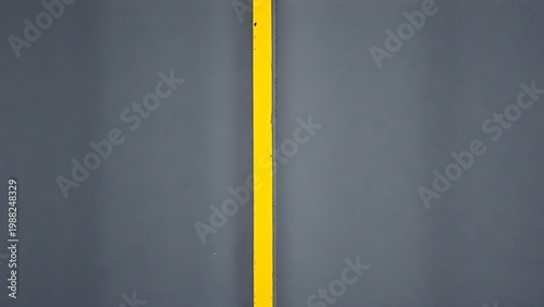 median. Top-down view of a yellow painted median strip dividing a two-lane road. mobility guides, transit brochures, designed for transport & logistics marketing, used by chefs.