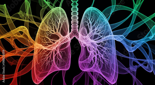 Human Lungs Anatomy Medical.