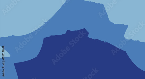 Geometric shapes, abstract blue forms, vector graphics, modern design elements, artistic patterns