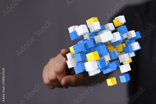 Abstract image of a hand in...