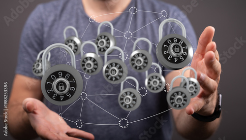 Concept of cybersecurity, d...