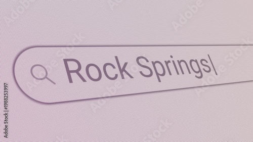 Search Bar Rock Springs 
Close Up Single Line Typing Text Box Layout Web Database Browser Engine Concept