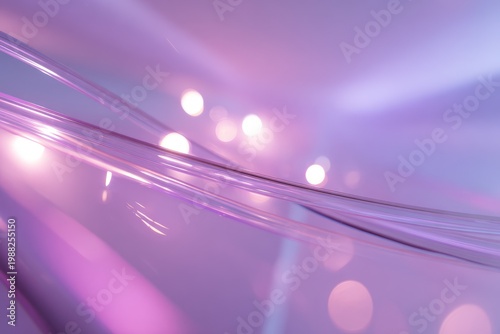 Soft pastel abstract light streaks with bokeh effect in pink and purple hues