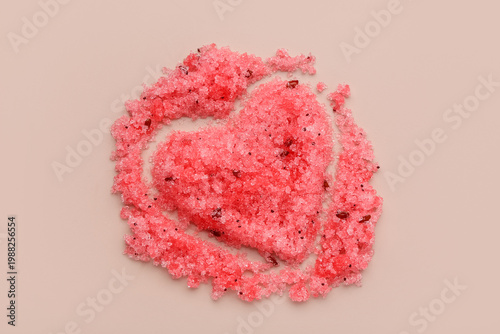 Heart made of pink body scr...