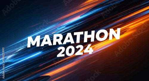 Marathon 2024 Abstract Motion Blur Dynamic Speed Energy
