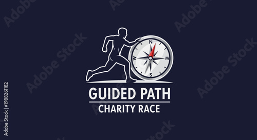 Navigating The Path: A Compass Guided Logo For Charity Race Events