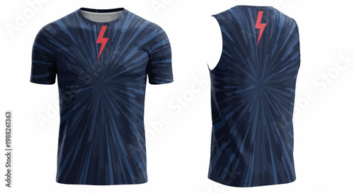 Modern Sportswear Design Featuring Graphic T-Shirts and Sleeveless Tops for Athletes