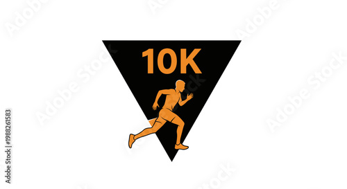 Minimalist Design Illustrates the Intense Training Required for a 10K Race Event