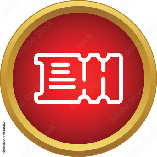 Digital ticket icon representing entry to various events