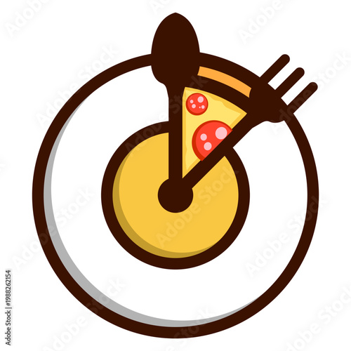 Wallpaper Mural Lunch time logo template Torontodigital.ca