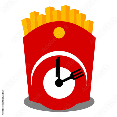 Lunch time logo template