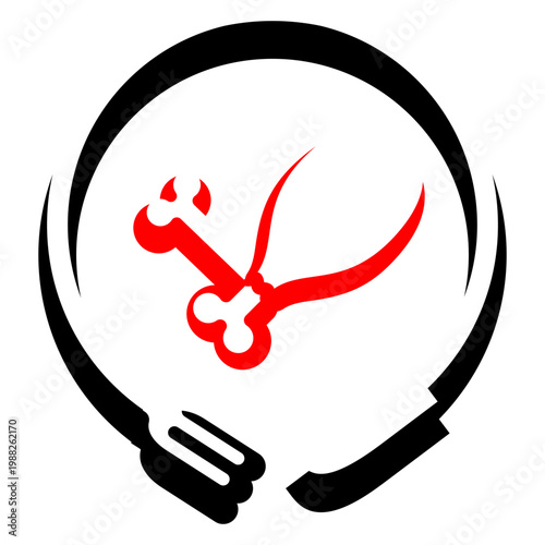 Lunch time logo template