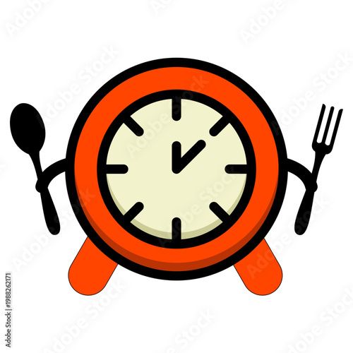 Lunch time logo template