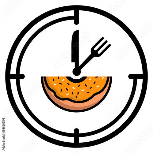 Lunch time logo template