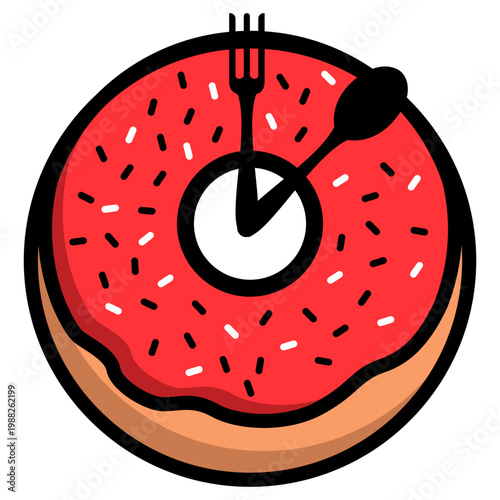 Lunch time logo template