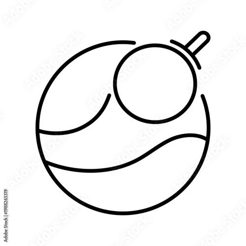 Global search icon. Technology and web search line symbol. Black and white.