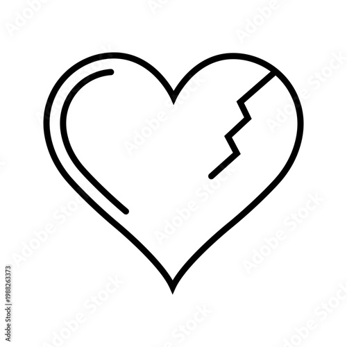 Heart disease icon. Healthcare and cardiology line symbol. Black and white.