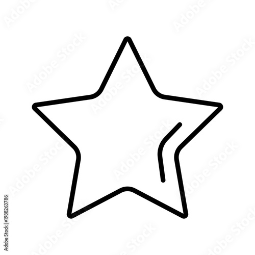Star rating icon. Technology and rating line symbol. Black and white.
