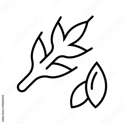 Wheat grain icon. Food and cereal line symbol. Black and white.