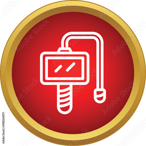 Endoscopy device icon for diagnostic procedures and health screening