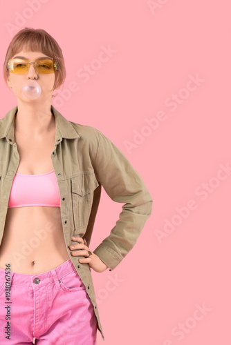Beautiful young woman with ...