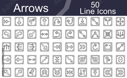 Arrow Line Icon Set