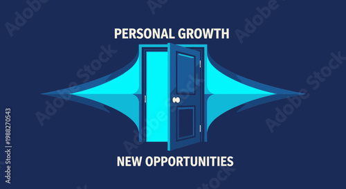 Inspiring Visual Of Doorway To Future with Growth and Opportunity for Success