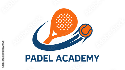Dynamic Padel Academy Logo Illustrating Competitive Sportsmanship And Excellence