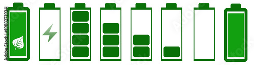 Green Battery Icon Symbol Vector graphic design
