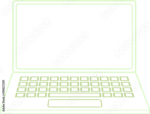Laptop icons in different angles and styles with screens and keyboards, isolated on white background, ideal for technology, office, remote work and digital device design projects.