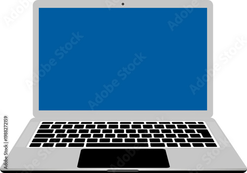 Laptop icons in different angles and styles with screens and keyboards, isolated on white background, ideal for technology, office, remote work and digital device design projects.