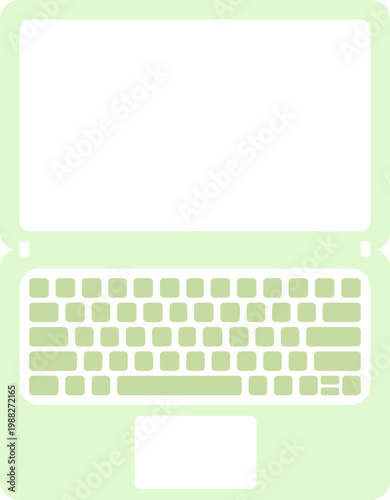Laptop icons in different angles and styles with screens and keyboards, isolated on white background, ideal for technology, office, remote work and digital device design projects.