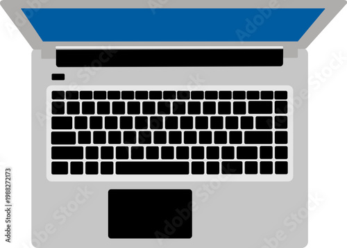 Laptop icons in different angles and styles with screens and keyboards, isolated on white background, ideal for technology, office, remote work and digital device design projects.