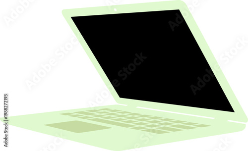Laptop icons in different angles and styles with screens and keyboards, isolated on white background, ideal for technology, office, remote work and digital device design projects.