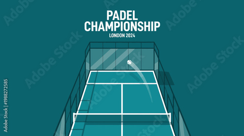 Abstract Illustration of Padel Championship in London During the Year 2024