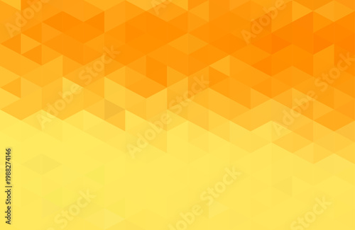 Abstract orange and yellow geometric background with rhombus and triangle pattern. 