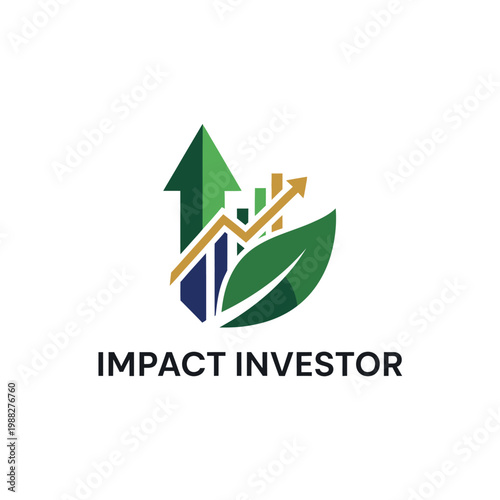 Impact Investor Logo Concept Featuring Growth Arrow and Leaf Symbol. EPS Editable. Vector Illustrations. Free Download Impact Investor Logo Concept Featuring Growth Arrow and Leaf Symbol. EPS Editable. Vector Illustrations. - GFXLoad