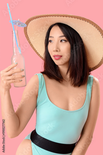 Beautiful Asian woman in sw...