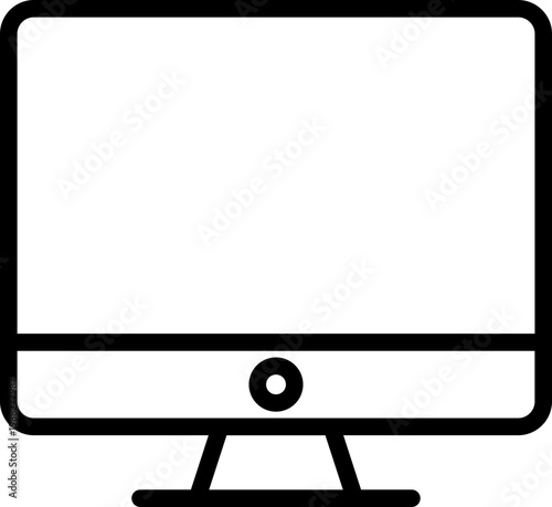 Black monitor icon - outline
