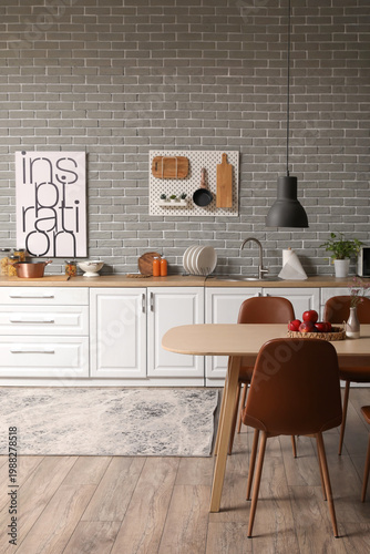 Interior of modern kitchen ...