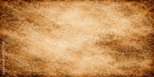 A weathered brown leather and fur texture background featuring aged vintage parchment patterns with a grunge stained design and an antique worn manuscript feel