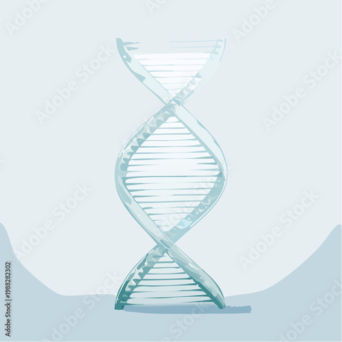 Eine transluzente DNA-Doppelhelix 