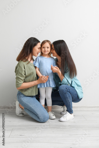 Young lesbian couple with a...